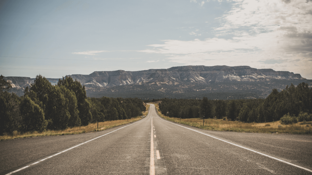 image of a road leading to the horizon