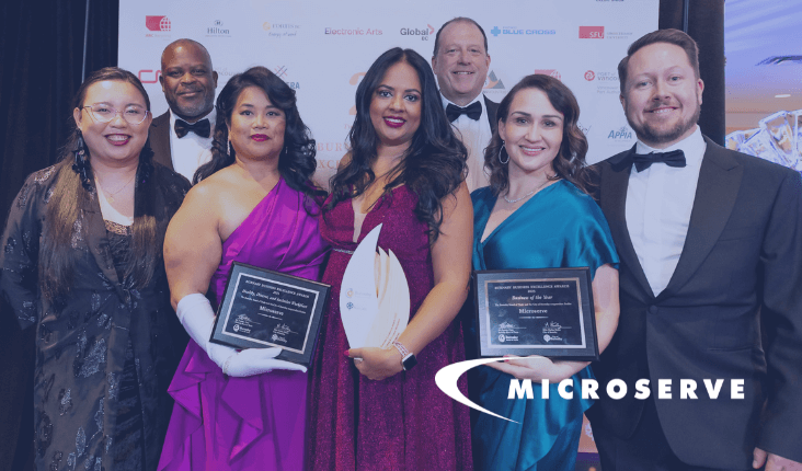 Microserve executives in Burnaby Business Excellence Awards