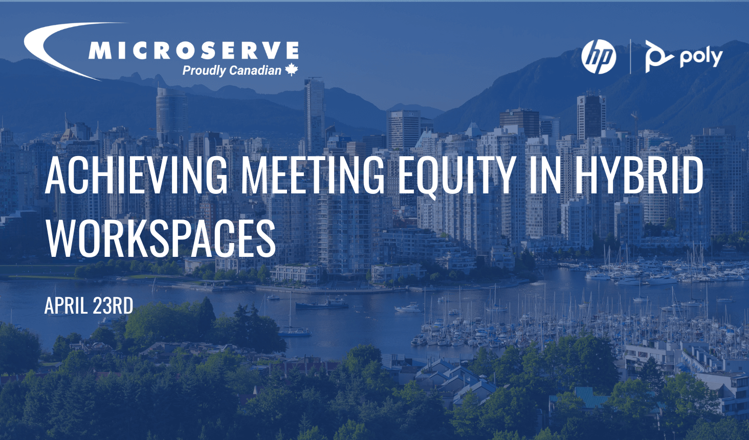 Poly Webinar banner Achieving meeting equity in hybrid workspace banner